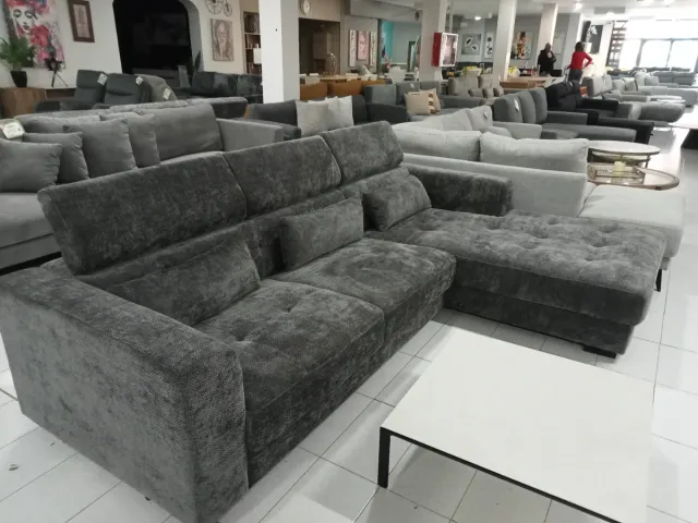 Sofá Chaise Longue Gris