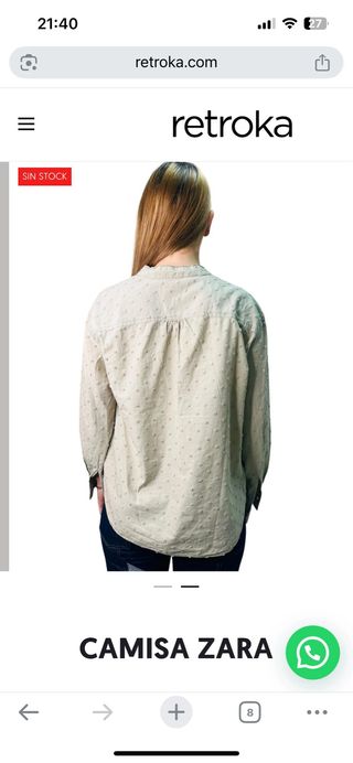 Camisa Zara TALLA XS