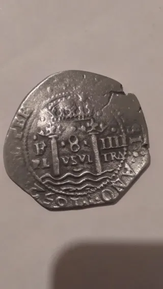 Columnario Real de a 8 Felipe IV 1652 ceca potosi