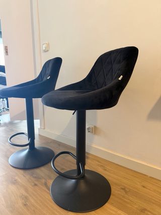 2 Sillas de Cocina Negras por 49€