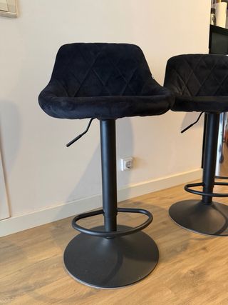 2 Sillas de Cocina Negras por 49€