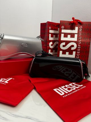 Bolso Diesel Negro Charol