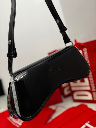 Bolso Diesel Negro Charol
