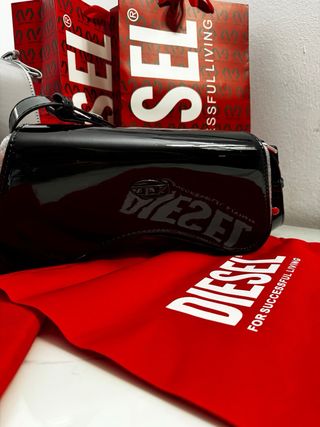 Bolso Diesel Negro Charol