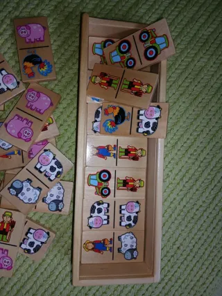 Puzzle Madera Animales Granja + Muñecas