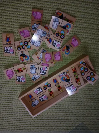 Puzzle Madera Animales Granja + Muñecas