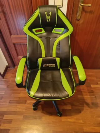 Silla Gaming Stinger Station Alien Negra/Verde