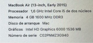 MacBook Air 13 2015 Plata + Impresora Canon