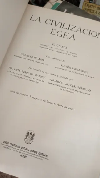 La civilización egea. G. Glotz