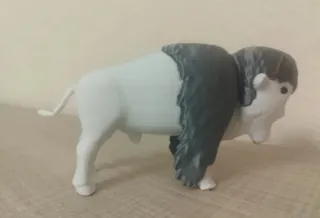 Bisonte Playmobil Blanco 3D