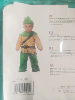 Disfraz Robin Hood Talla 12-24