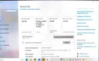 Portátil Dell Plata core i5 8gb ram 512 GB