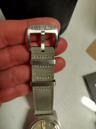 San Martin Reloj Gris/Verde Oliva