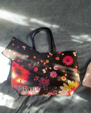 Bolso Tote Desigual Negro Multicolor