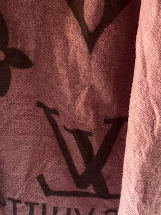 Bufanda Louis Vuitton Monogram Rosa y Marrón