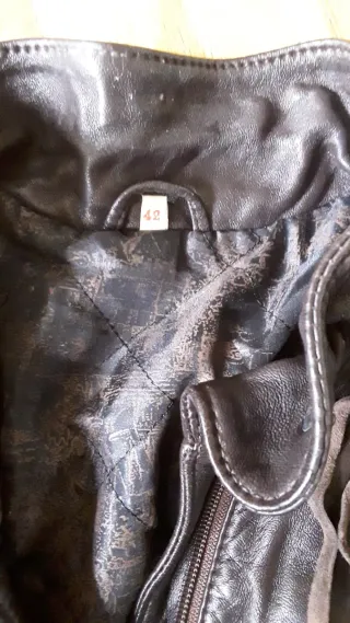 Cazadora Piel Años 90 Flecos Talla 42.