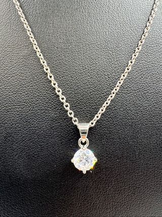 CADENA DE PLATA 925 CON PIEDRA BLANCA