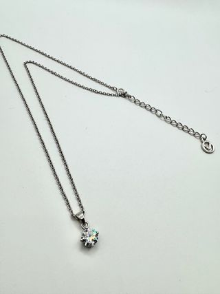 CADENA DE PLATA 925 CON PIEDRA BLANCA