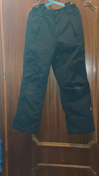 Pantalón de nieve negro con tirantes