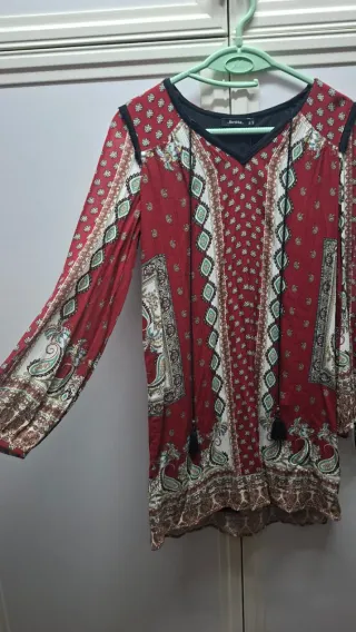 Blusa Boho Bershka Talla S