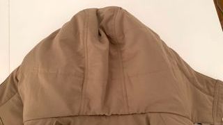 Chaquetón beige mujer