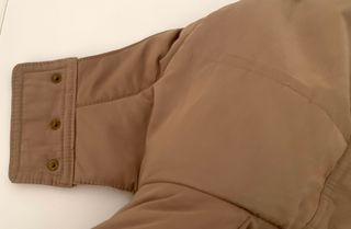 Chaquetón beige mujer