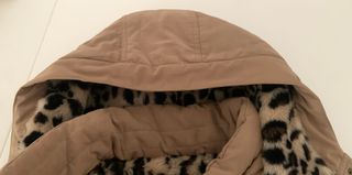 Chaquetón beige mujer