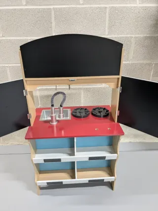 Cocina-tienda reversible  infantil + accesorios