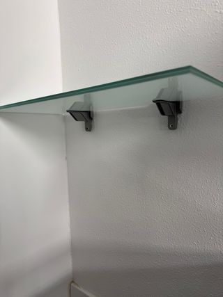 Estante de cristal aguamarina