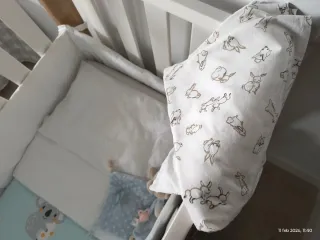 Cuna de bebé con accesorios