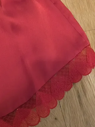 Conjunto lencería rojo encaje