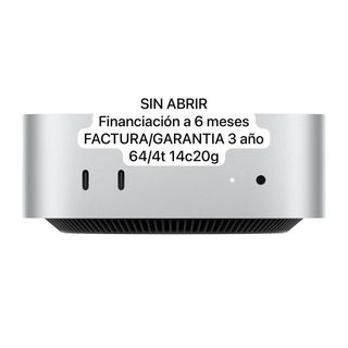 Mac mini M4 Pro 64GB 4TB 14c20g PRECINTADO