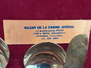 Cubertería tailandesa bronce 144 piezas mod. Bambú