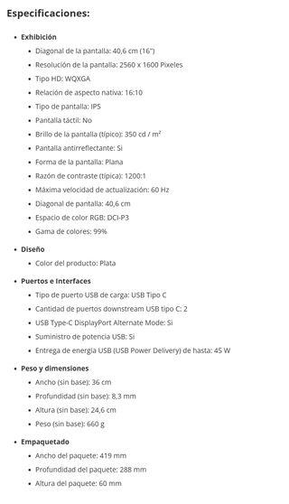 PORTATIL LG GRAM + MONITOR + DISCO DURO