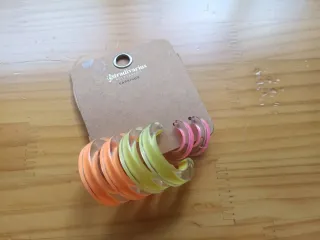 Pendientes Stradivarius Naranja y Rosa