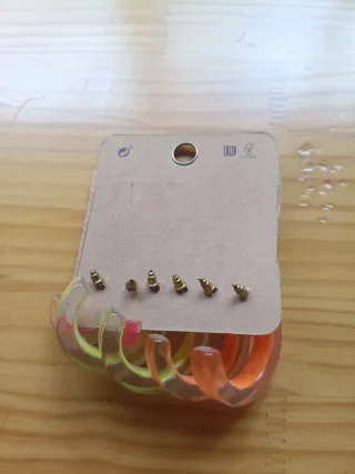 Pendientes Stradivarius Naranja y Rosa