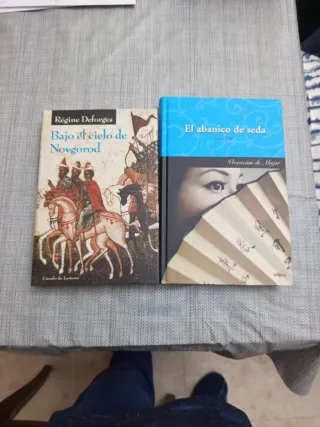 Un lote de libros (novelas). También por separado