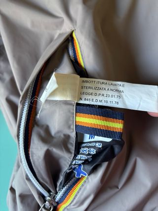 Piumino K-Way Reversibile Nero/Beige Taglia M