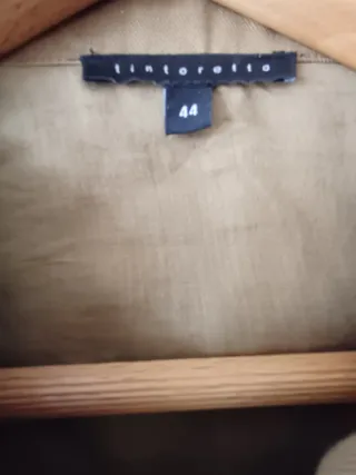 Parka mujer Tintoretto verde-amarronado bordada