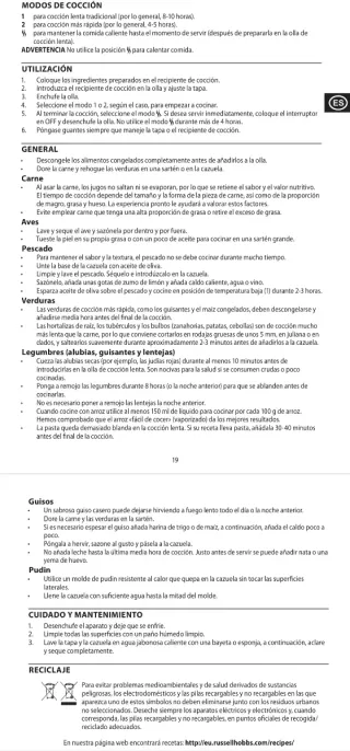 Olla Cocción Lenta Russell Hobbs 2L