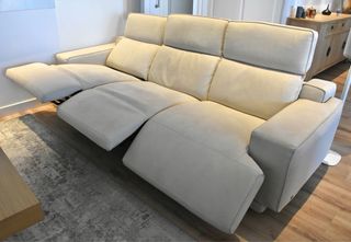 Sofá 3 plazas Natuzzi reclinable beige