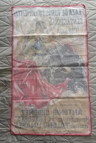 Estandarte Cartel Taurino Tela Años 60