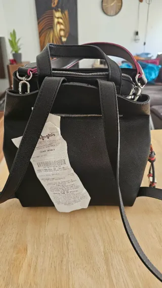 Bolso Mochila Desigual Negro Multicolor