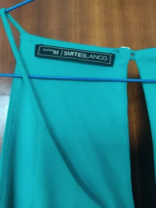 Vestido vintage verde azulado