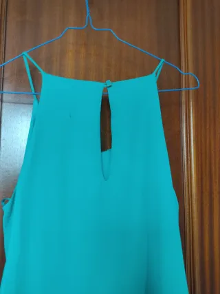 Vestido vintage verde azulado