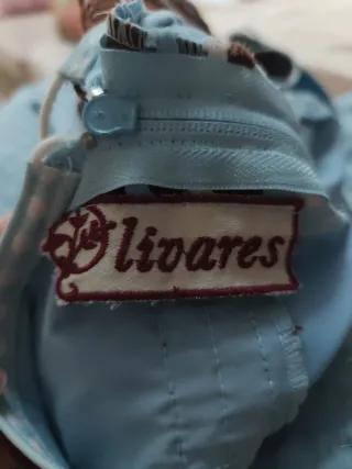 Traje flamenca topitos azules