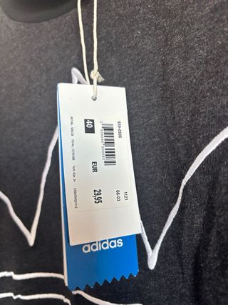 Camiseta Mujer Adidas Gris Logo Blanco