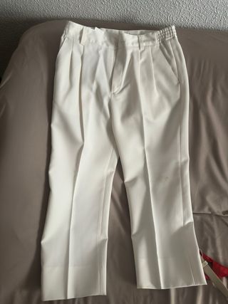 Traje Comunión Niño Blanco y Rojo