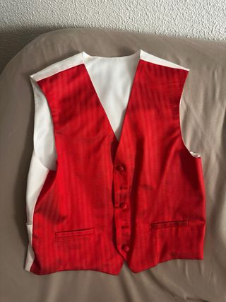 Traje Comunión Niño Blanco y Rojo