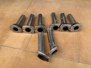 8 Cañeros de pesca inox 6 DE RECTOS 2 INCLINADOS